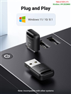 Thiết bị USB Bluetooth 5.3 Dongle cho PC chính hãng Ugreen 90225 cao cấp