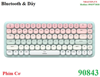 Bàn phím cơ Fun+ Kết nối Bluetooth & dây, 84 phím màu hồng Ugreen 90843 cao cấp (Brown switch)