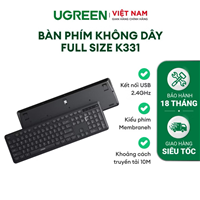 Bàn phím không dây 2.4GHz Full-size 104 phím Ugreen 85050/K331 cao cấp
