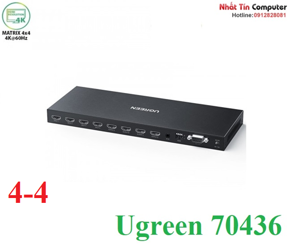 Bộ chia, gộp tín hiệu HDMI 2.0 Matrix 4 vào 4 ra Ugreen 70436 cao cấp
