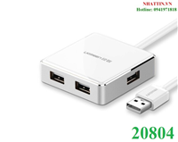 Bộ chia USB 2.0 ra 4 cổng dài 1m chính hãng Ugreen 20804 (màu trắng)
