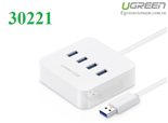 Bộ chia USB 3.0 ra 4 cổng hỗ trợ DC 5V/2A dài 1,5m chính hãng Ugreen 30221 cao cấp