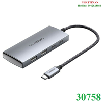 Bộ chia USB Type-C ra 2 USB Type-C 3.2 và 2 USB Type-A 3.2 tốc độ 10Gpbs Ugreen 30758 cao cấp