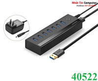 Bộ HUB chia 7 Cổng USB 3.0 Có Nguồn 5V/2A Ugreen 40522 cao cấp