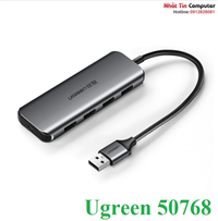 Bộ Hub chia cổng USB 3.0 ra 4 cổng, vỏ nhôm, hỗ trợ nguồn Ugreen 50768 chính hãng