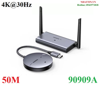 Bộ phát nhận tín hiệu HDMI+VGA không dây 50m 4K@30hz sóng 2.4/5Ghz Ugreen 90909A CM586 cao cấp