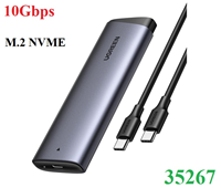 Box ổ cứng SSD M.2 NVMe tốc độ 10Gbps Ugreen 35267 cao cấp (Max 8TB)