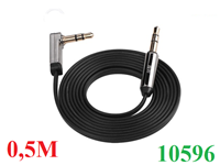 Cáp Audio 3.5mm 0,5M đầu bẻ góc 90 độ Ugreen 10596 cao cấp