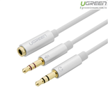 Cáp gộp 2 chân 1 Mic 1 loa ra 1 cổng âm Audio 3.5mm Ugreen 10790 mạ vàng cao cấp