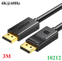 Cáp chuyển đổi Displayport to Displayport dài 3m 2K*4K@60Hz 28AWG Ugreen 10212 cao cấp