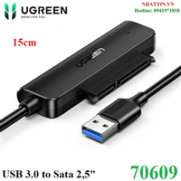 Cáp chuyển đổi USB 3.0 sang Sata III 2.5 HDD/SSD tốc độ 5Gbps Ugreen 70609 cao cấp (hỗ trợ 6TB)