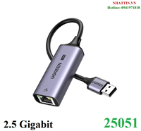 Cáp chuyển đổi USB-A 3.0 sang RJ45 2.5 Gigabit Ugreen 25051 cao cấp