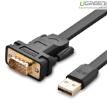 Cáp USB to RS232 dẹt dài 2m chipset FTDI FT232 Ugreen 20218 cao cấp
