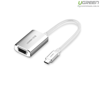 Cáp chuyển đổi USB type C to VGA hỗ trợ full HD 1080P chính hãng Ugreen 40866