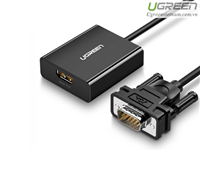 Cáp chuyển đổi VGA to HDMI + Audio chính hãng Ugreen 60814 cao cấp