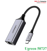 Cáp chuyển Usb Type-C to Lan 10/100/1000Mbps Ugreen 50737 vỏ nhôm Chính Hãng