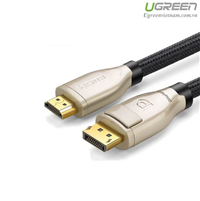 Cáp Displayport to HDMI 2.0 dài 2m hỗ trợ 3D 4K/60Hz chính hãng Ugreen 40434 cao cấp