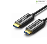 Cáp HDMI 2.0 sợi quang hợp kim kẽm 100m hỗ trợ 4K/60Hz chính hãng Ugreen 50222 cao cấp