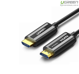 Cáp HDMI 2.0 sợi quang hợp kim kẽm 10m hỗ trợ 4K/60Hz chính hãng Ugreen 50717