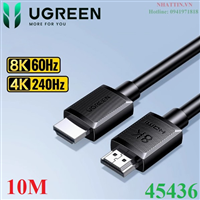 Cáp HDMI 2.1 dài 10M 8K@60Hz 48Gbps hỗ trợ HDR eARC Ugreen 45436 cao cấp