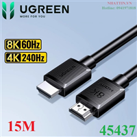 Cáp HDMI 2.1 dài 15M 8K@60Hz 48Gbps hỗ trợ HDR eARC Ugreen 45437 cao cấp