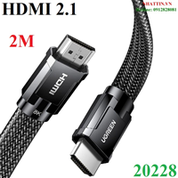 Cáp HDMI 2.1 dẹt dài 2M độ phân giải 8K/60Hz Ugreen 20228 Cao Cấp