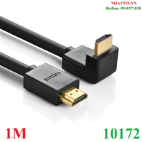 Cáp HDMI to HDMI HD103 dài 1m bẻ xuống góc vuông 90 độ Ugreen 10172 cao cấp