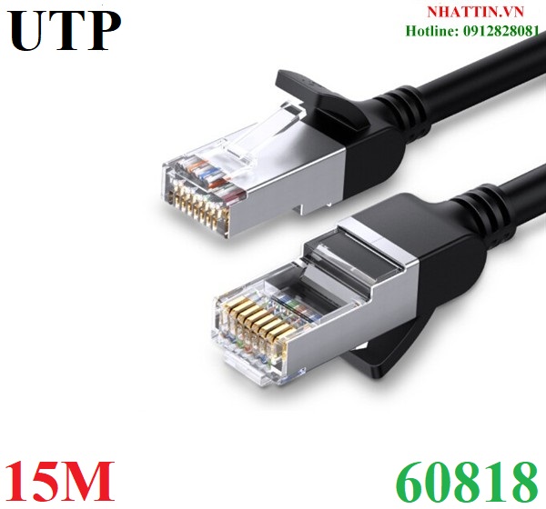 Cáp mạng Cat6 UTP đúc sẵn dài 15M 24AWG 250MHz Ugreen 60818 cao cấp