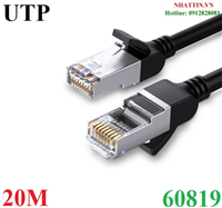 Cáp mạng Cat6 UTP đúc sẵn dài 20M 24AWG 250MHz Ugreen 60819 cao cấp