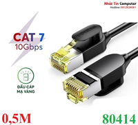 Cáp mạng Cat7 Ultra Slim dài 0,5M băng thông 10Gbps 600MHZ Ugreen 80414 cao cấp