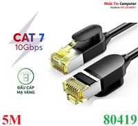 Cáp mạng Cat7 Ultra Slim dài 5M băng thông 10Gbps 600MHZ Ugreen 80419 cao cấp