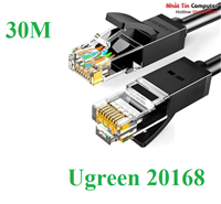 Cáp mạng đúc sẵn Cat6 tròn dài 30m chính hãng Ugreen 20168 cao cấp