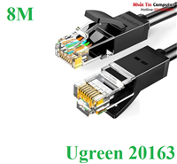 Cáp mạng đúc sẵn CAT6 UTP 26AWG tròn dài 8m Ugreen 20163