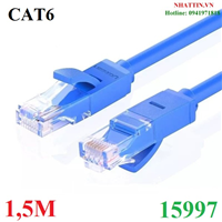 Cáp mạng đúc sẵn CAT6 UTP 500Mhz 26AWG dài 1,5M Ugreen 15997 cao cấp