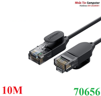 Cáp mạng đúc sẵn Slim Cat6a 10Gbps 500MHz dài 10m  Ugreen 70656 cao cấp