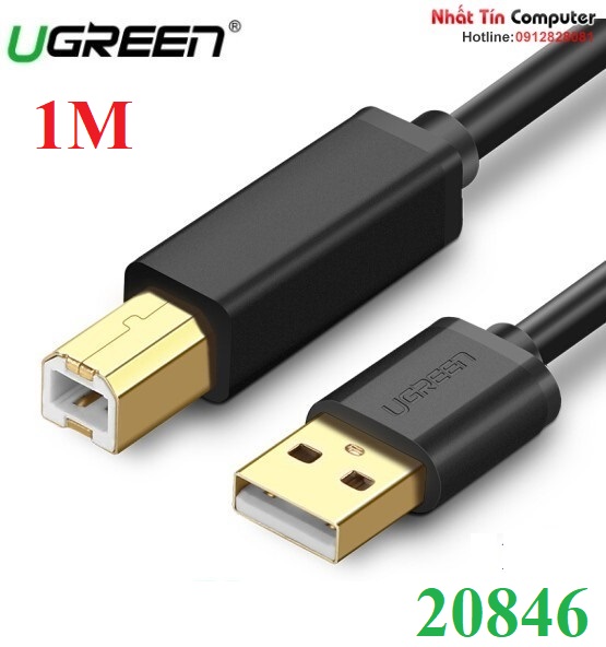 Cáp máy in USB 2.0 dài 1m đầu Ugreen 20846 cao cấp