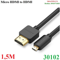 Cáp Micro HDMI to HDMI dài 1,5m chính hãng Ugreen 30102 cao cấp