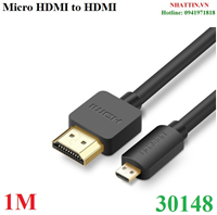 Cáp Micro HDMI to HDMI dài 1m hỗ trợ 4K@60Hz Ugreen 30148 cao cấp