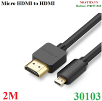 Cáp Micro HDMI to HDMI dài 2m chính hãng Ugreen 30103 cao cấp