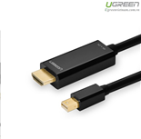 Cáp Mini DisplayPort (Thunderbolt) to HDMI dài 3M độ phân giải 4K Ugreen 10455 chính hãng (Màu Đen)