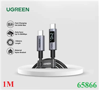 Cáp sạc, dữ liệu Type-C sang Type-C 240W/5A PD3.1 dài 1M có LED hiển thị Ugreen 65866 cao cấp