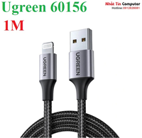 Cáp sạc điện thoại iPhone, iPad usb dài 1M chuẩn MFI Apple, sạc nhanh Ugreen 60156 cao cấp