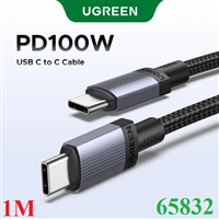 Cáp sạc nhanh 100W/5A USB Type-C to USB Type-C dài 1M Ugreen 65832 cao cấp