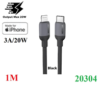 Cáp sạc USB-C to Lightning silicone mềm dẻo dài 1M Ugreen 20304/US387 cao cấp