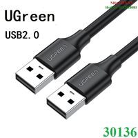 Cáp USB 2.0 chuẩn A 2 dầu dương M/M dài 3m Ugreen 30136 Chính hãng