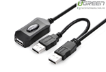 Cáp USB 2.0 nối dài 5m có hỗ trợ nguồn chính hãng Ugreen 20213 Cao cấp