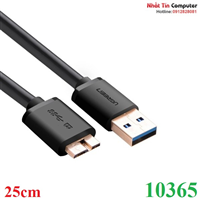 Cáp USB 3.0 cho ổ cứng di động HDD 2.5 inch dài 25cm chính hãng Ugreen 10365 cao cấp