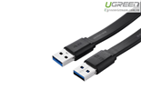 Cáp USB 3.0 dẹt 2 đầu đực dài 2m chính hãng Ugreen 10805