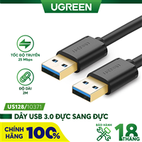 Cáp USB 3.0 hai đầu đực dài 2m chính hãng Ugreen 10371 cao cấp