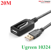 Cáp USB nối dài 20m có chíp khuếch đại Ugreen 10324 chính hãng